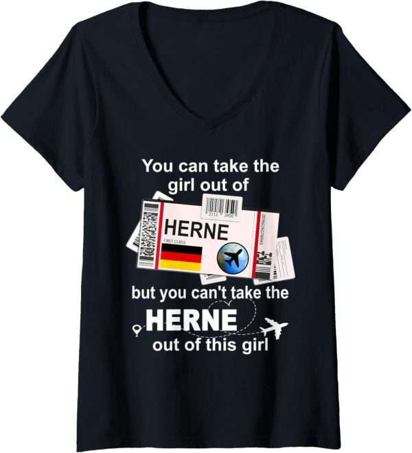 Maglietta Herne Donna Collo a V Ragazza Germania-0