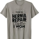 Maglietta Hernia Repair Surgery Uomo Donna Consapevolezza-0