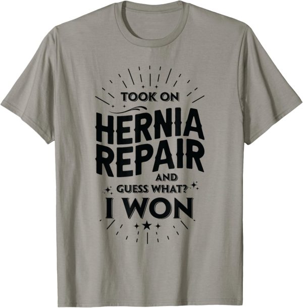 Maglietta Hernia Repair Surgery Uomo Donna Consapevolezza-0