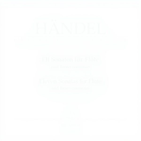 Haendel Sonate Flauto Piano Urtext Schmitz Musica Classica