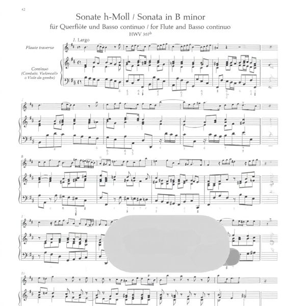 Haendel Sonate Flauto Piano Urtext Schmitz Musica Classica