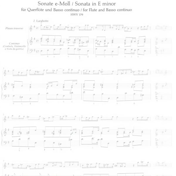 Haendel Sonate Flauto Piano Urtext Schmitz Musica Classica