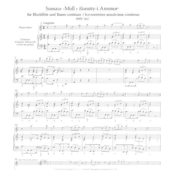 Haendel Sonate Flauto Piano Urtext Schmitz Musica Classica