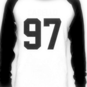 Maglietta Baseball Vendax Unisex Camila Cabello Bianca Nera