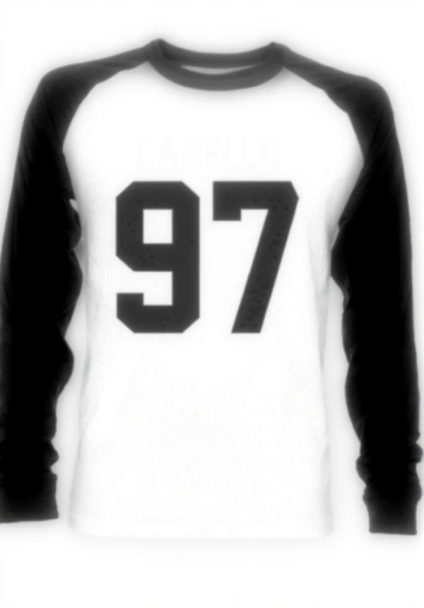 Maglietta Baseball Vendax Unisex Camila Cabello Bianca Nera