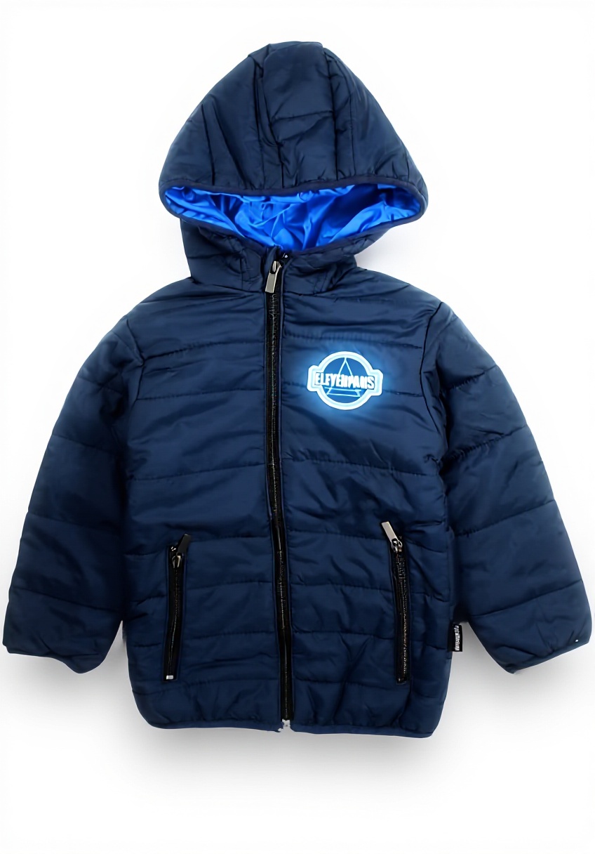 Parka Eleven Paris colore marina indossato da bambino