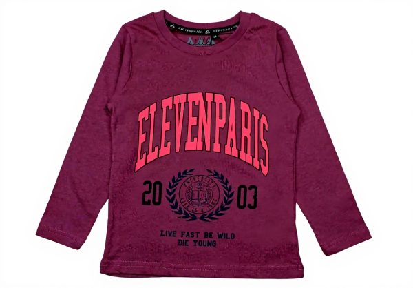 Eleven Paris T-Shirt Kids Short Sleeve Summer Rosa Scuro