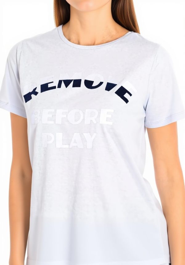 Maglietta donna Eleven Paris ETESSA grigio cotone morbido