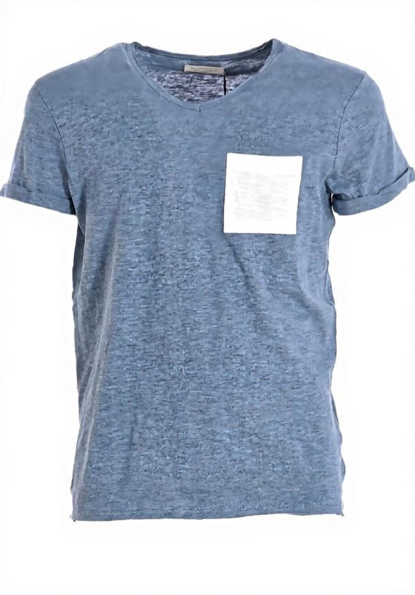 T-shirt Donna Eleven Paris Blu Girocollo Comfort Materiale