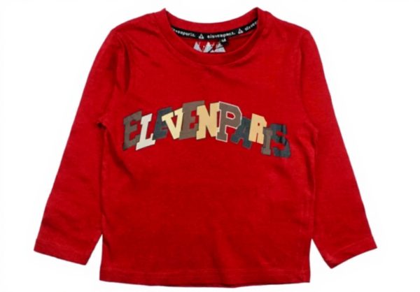 Eleven Paris T-Shirt Kids Red Cotton Short Sleeve