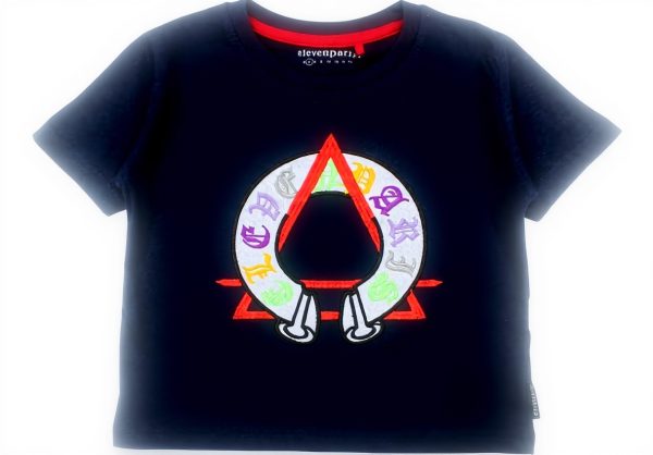 Eleven Paris Kids T-Shirt Short Sleeve Black Cotton