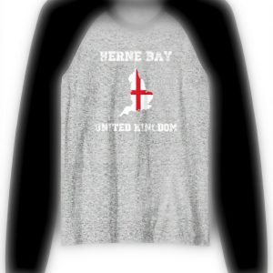 Maglia Herne Bay UK vintage bandiera mappa design unisex