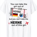 Herne Maglietta Carta dimbarco Herne Girl bianco rosa