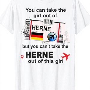 Herne Maglietta Carta dimbarco Herne Girl bianco rosa