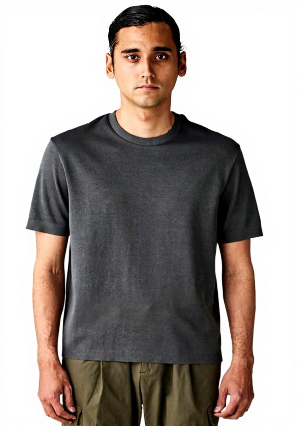 Maglietta uomo Herno girocollo maglia grigio scuro