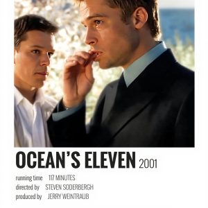 Poster Oceans Eleven vintage tela decorazione parete