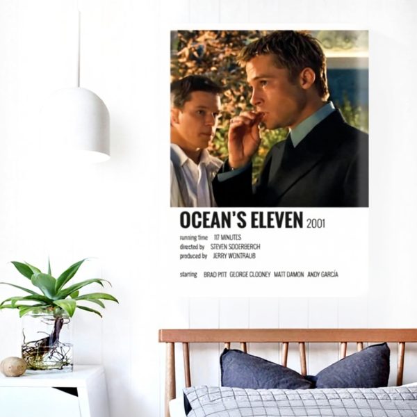 Poster Oceans Eleven vintage tela decorazione parete