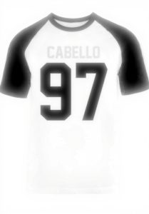 Maglietta Baseball Vendax Unisex Camila Cabello Bianca Nera