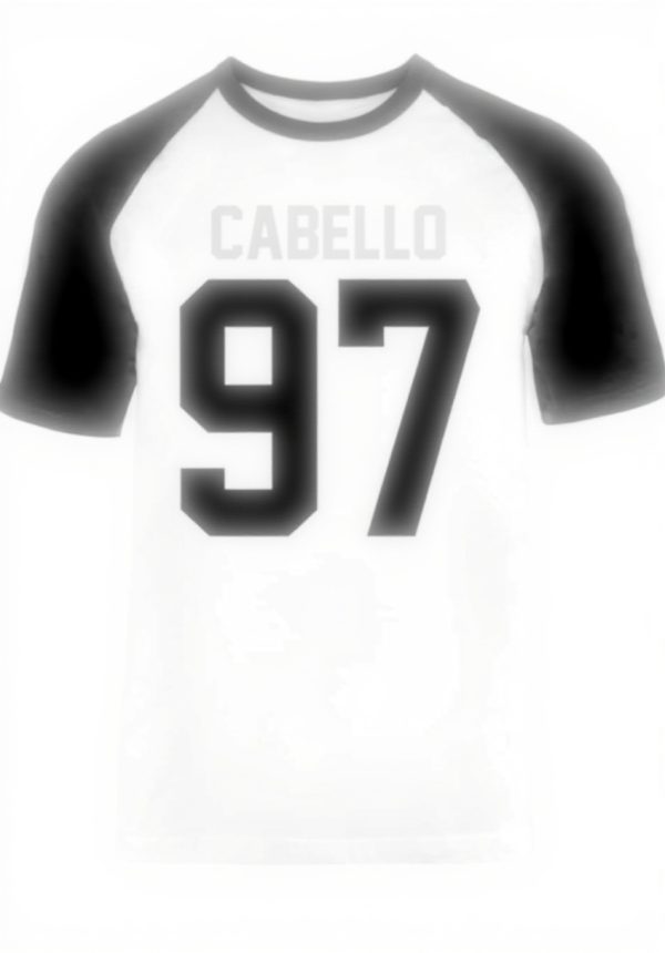 Maglietta Baseball Vendax Unisex Camila Cabello Bianca Nera