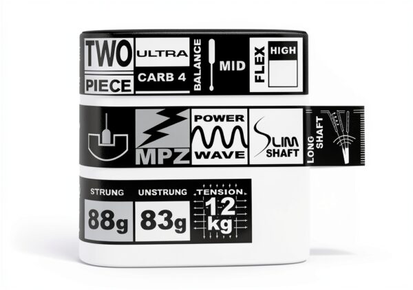 Racchetta Badminton Talbot-Torro Carbonio Lunga Preciso-6