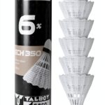 Volano Badminton Talbot-Torro nylon sughero velocità media-0