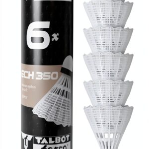 Volano Badminton Talbot-Torro nylon sughero velocità media-0