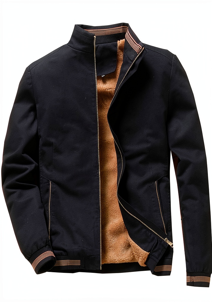 Giacca uomo slim fit in cotone su sfondo urbano