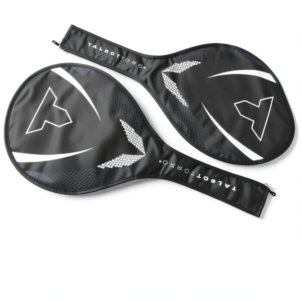 Borsa badminton nero imbottita poliestere logo sport tempo-2